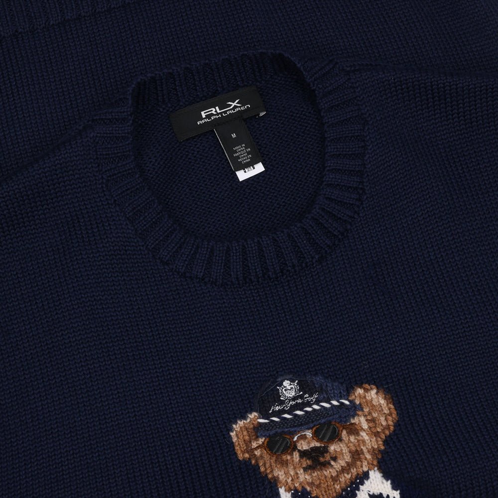 Merino Coolmax Bear Crewneck Sweater