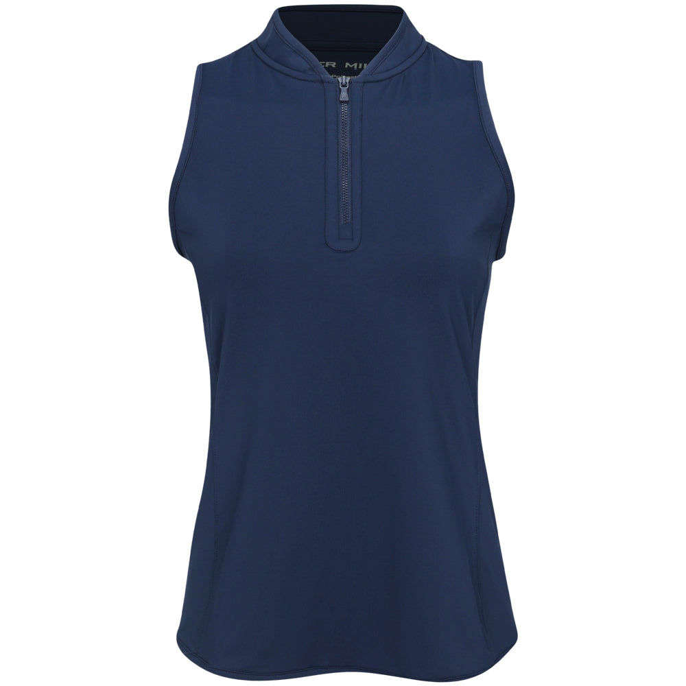 Women's Shirley Sleeveless 1/4 Zip Blade Collar Polo