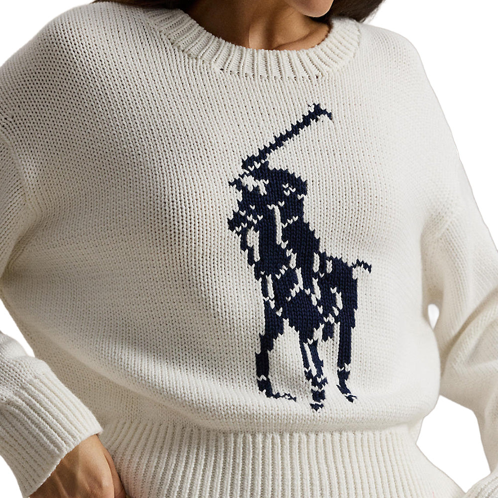 Women's Big Pony Cotton Crewneck Sweater