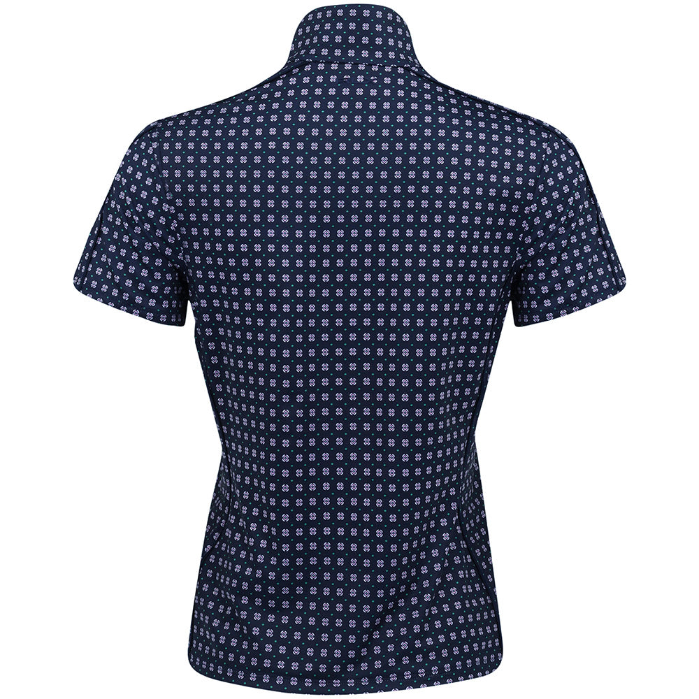 Women's Slim Fit Stretch Jersey 1/4 Zip Polo