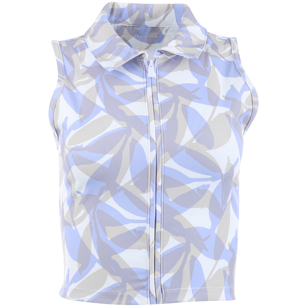 Women's Moveknit Printed Sleeveless Full Zip Polo