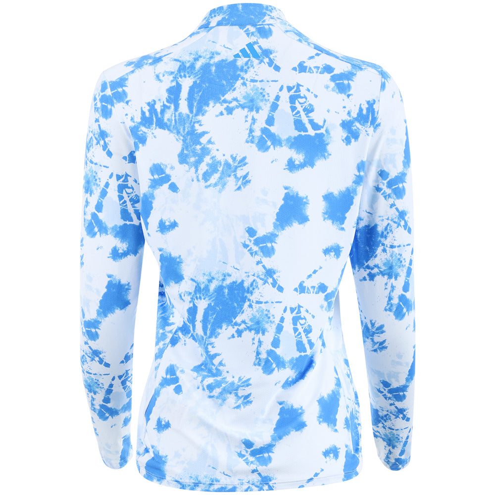 Women's Ultimate365 Printed Long Sleeve 1/4 Zip Mock Neck Polo