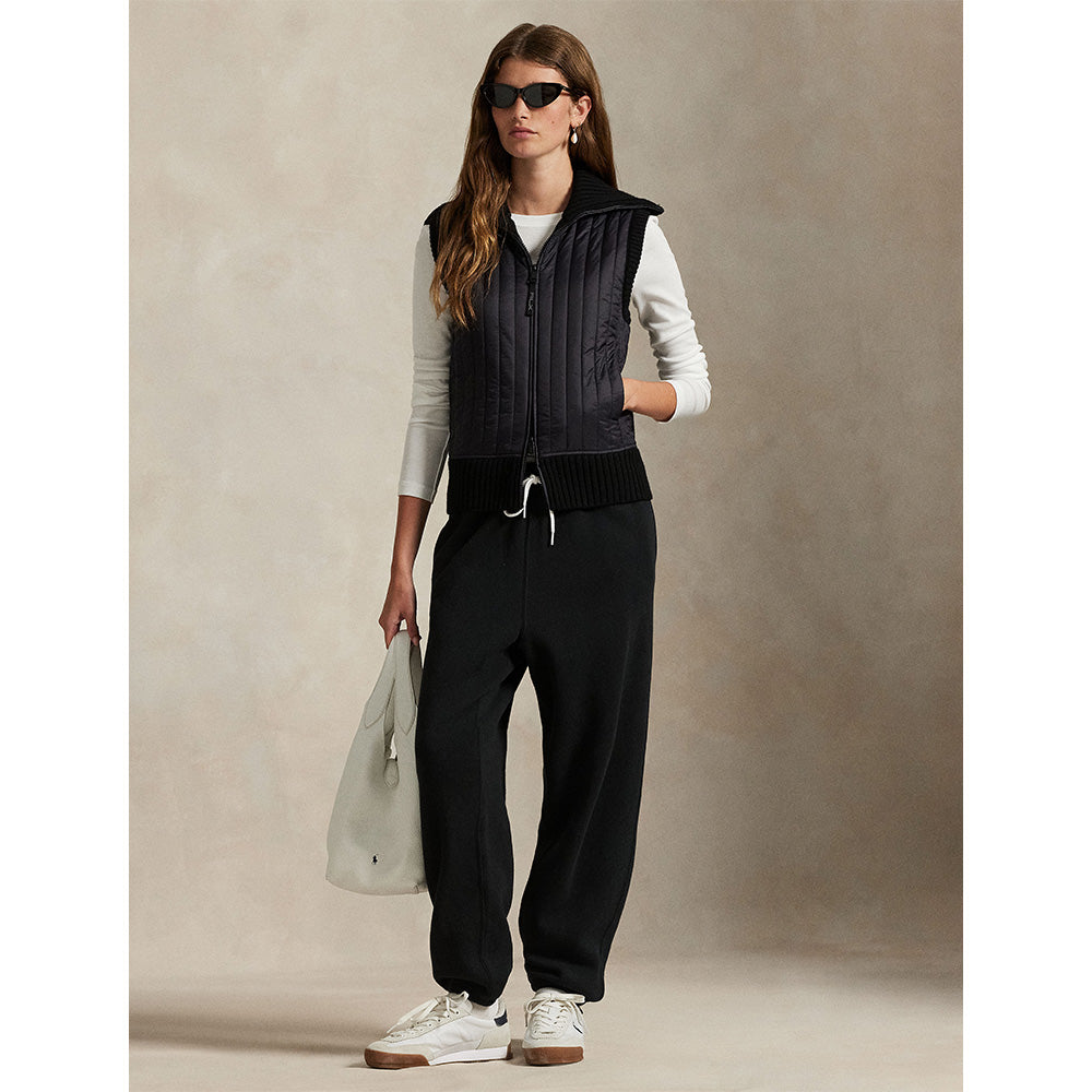 Women's Hybrid Quilted-Panel Wool Vest