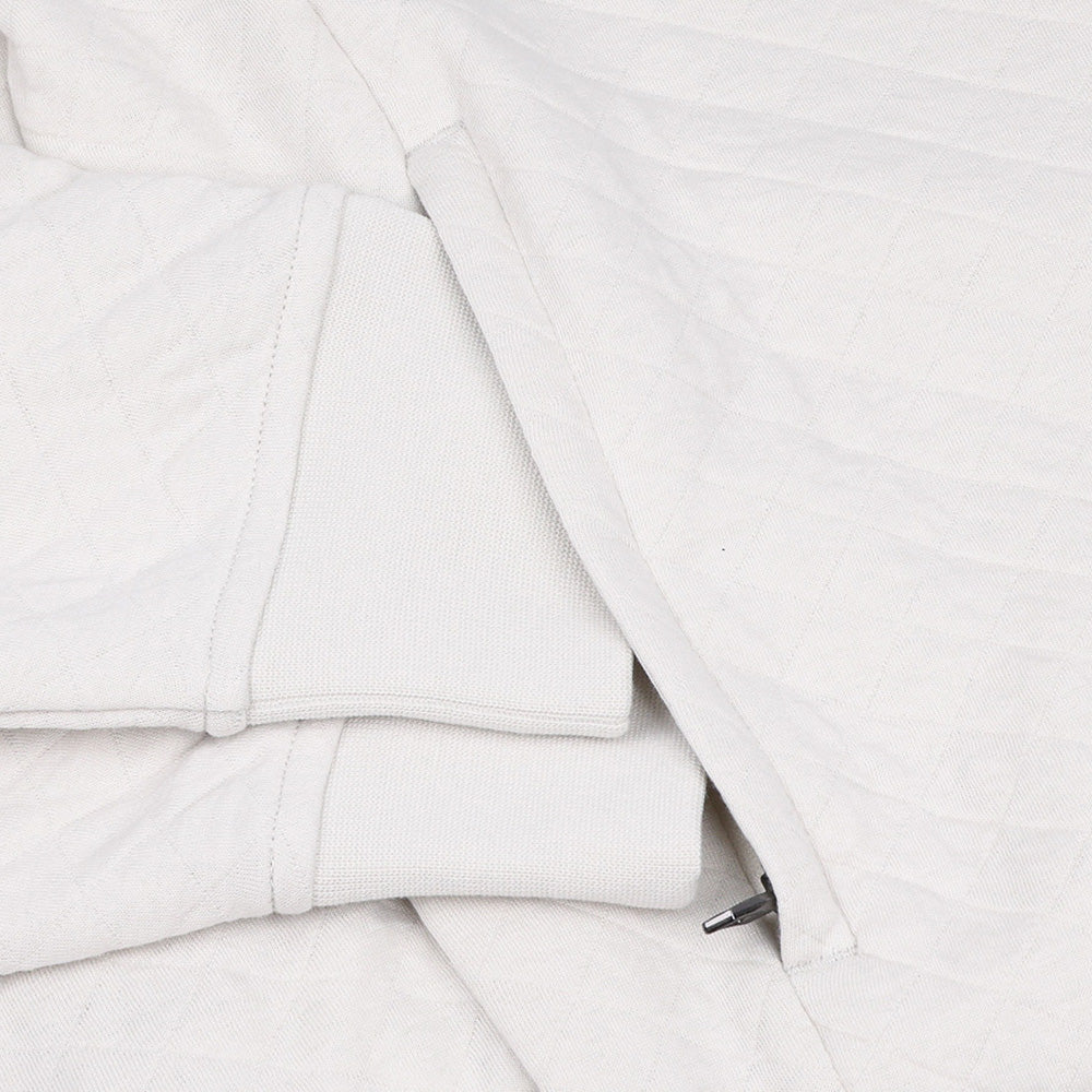 Quilted Double Knit 1/2 Zip Pullover