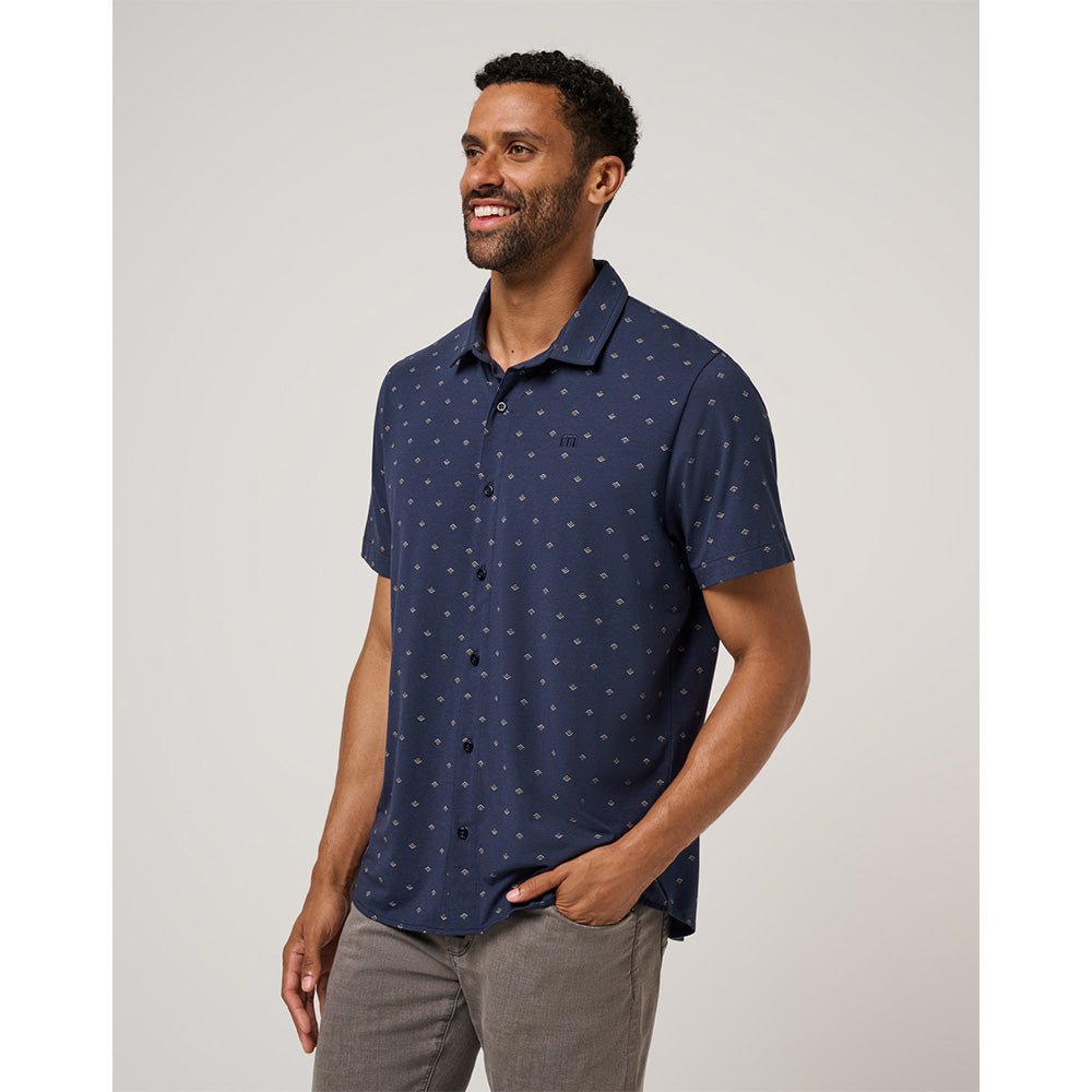 Comfortknit Geo Button-Up Shirt
