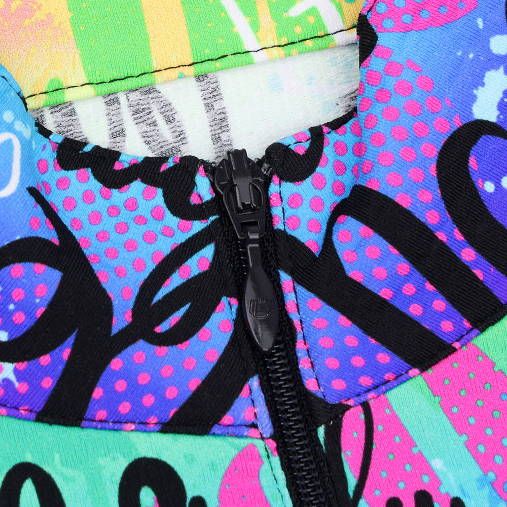 Women's Girl Power Print Long Sleeve Mock Neck Top