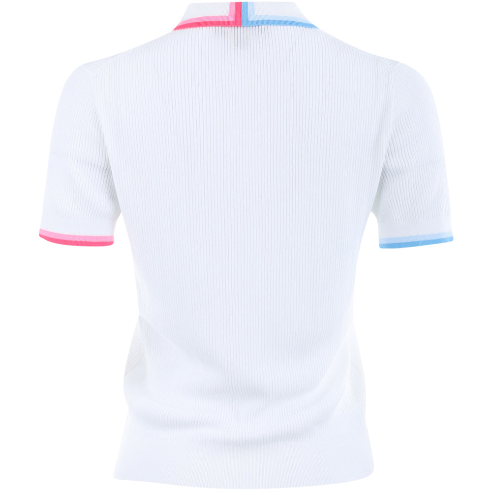 Women's Johnny Collar Cotton Blend Rib Polo