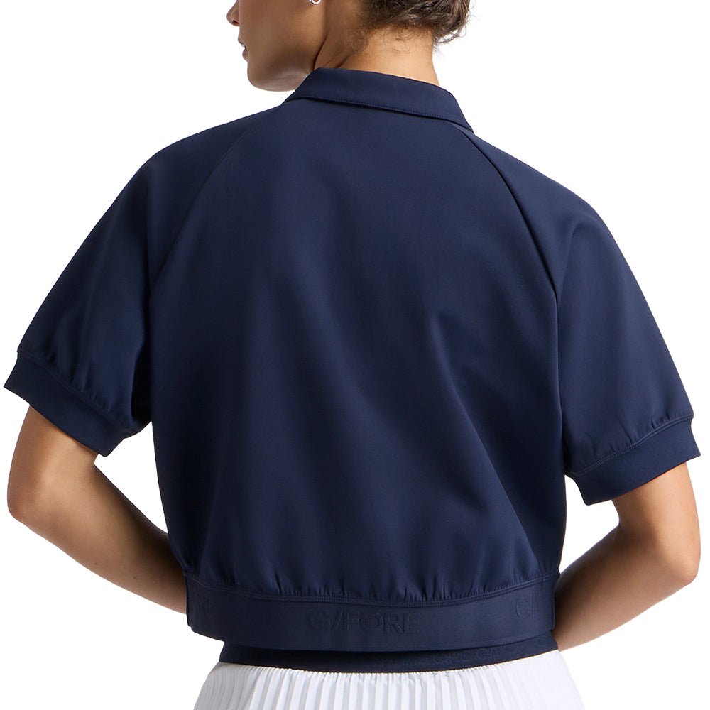 Women's Cropped Stretch Scuba 1/4 Zip Polo