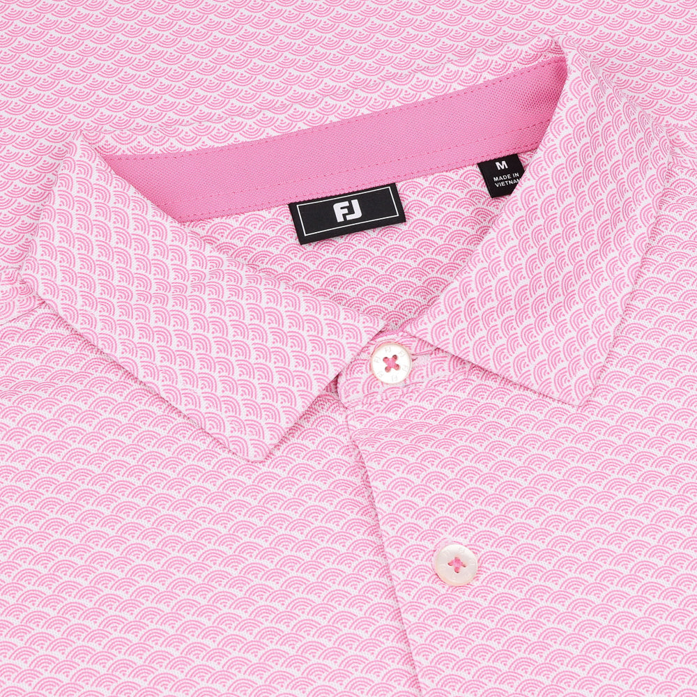 Scallop Geo Pique Polo