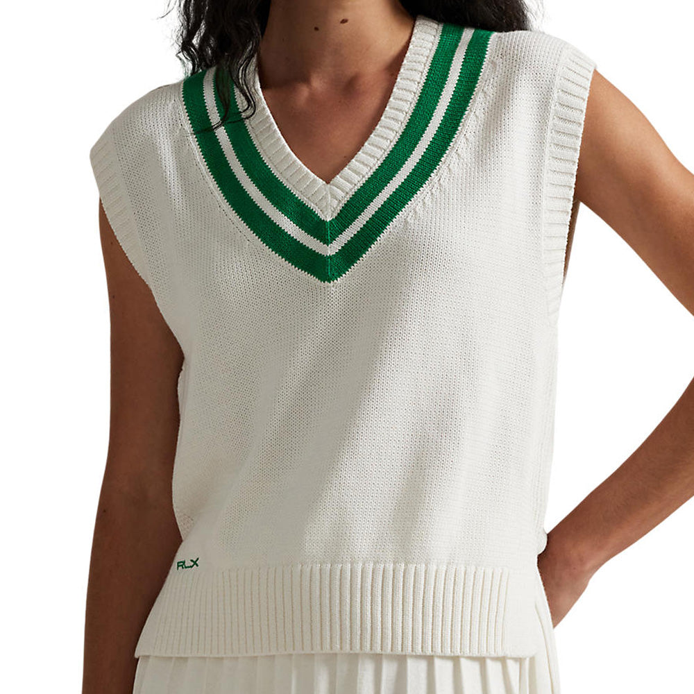 Women's Cotton-Blend Cricket Sweater Vest