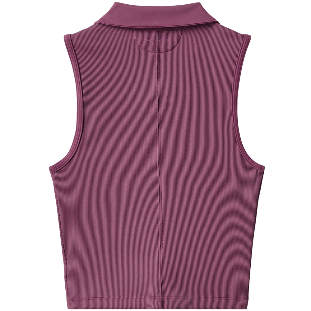TravisMathew Women's Midline Moveknit Sleeveless Full Zip Polo