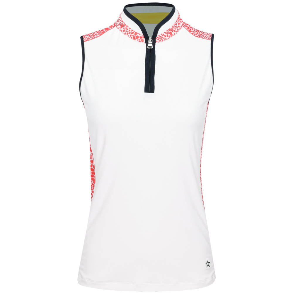 Women's The Ava Sleeveless 1/4 Zip Blade Collar Polo