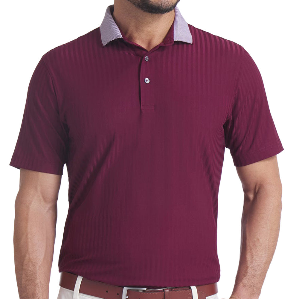 MATTR Stripe Jacquard Polo