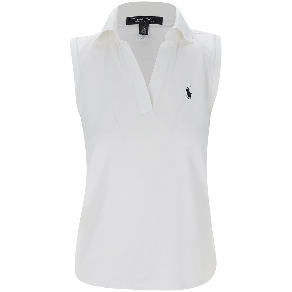 Women's Sleeveless Air Tech Pique Scallop Placket Tailored Fit Polo