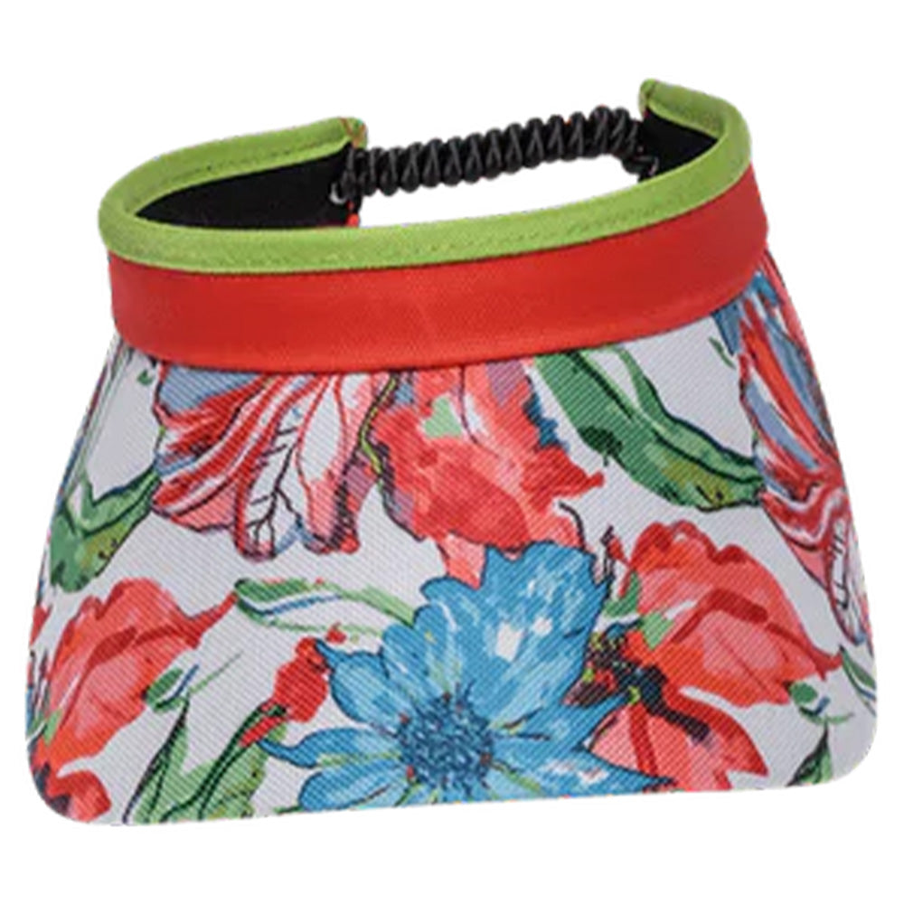 Women's Print Visor With Adjustable Coil