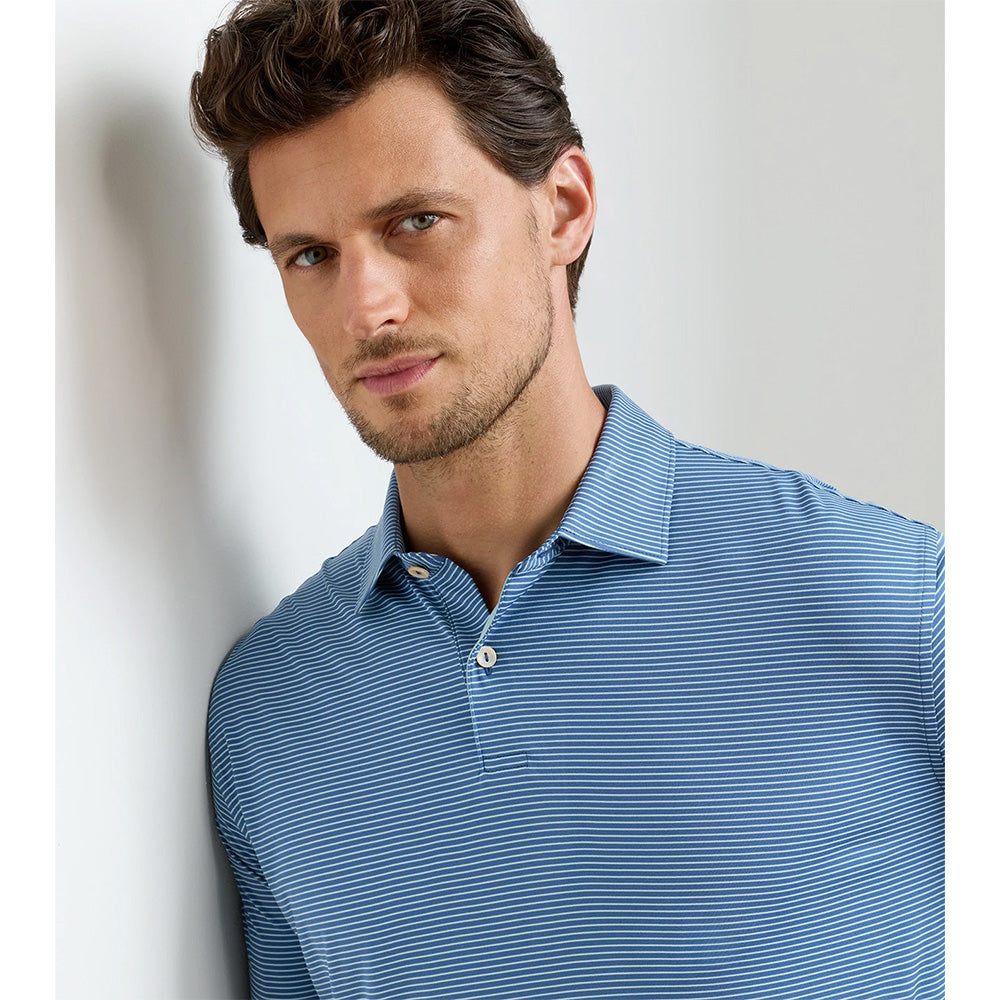 Featherweight Stripe Long Sleeve Polo