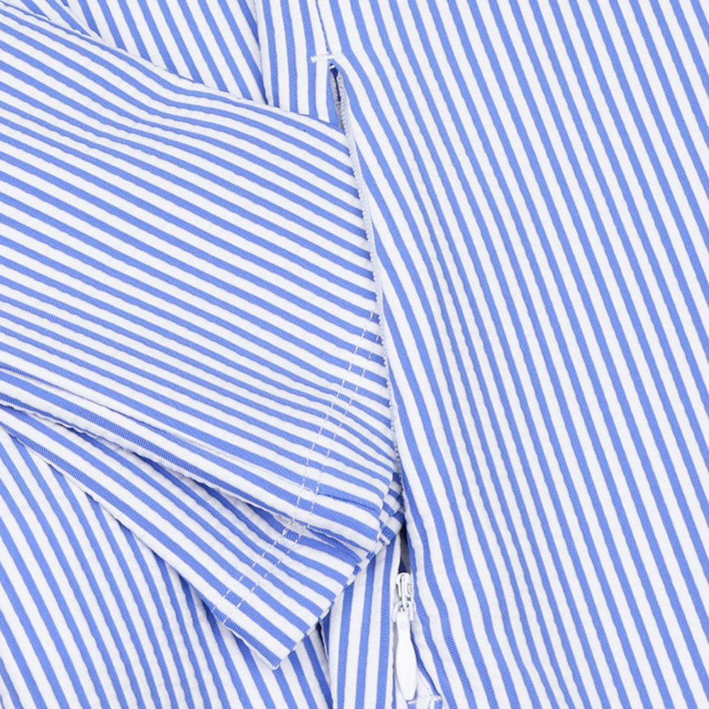 Women's Seersucker Mock Neck Jacket