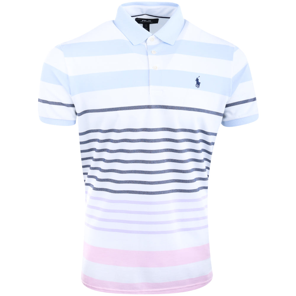 Performance Pique Tailored Fit Striped Polo