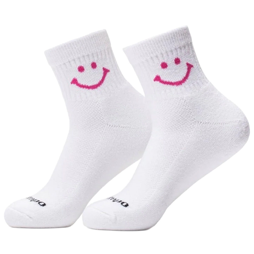 Juniors' Pink Smiley Socks