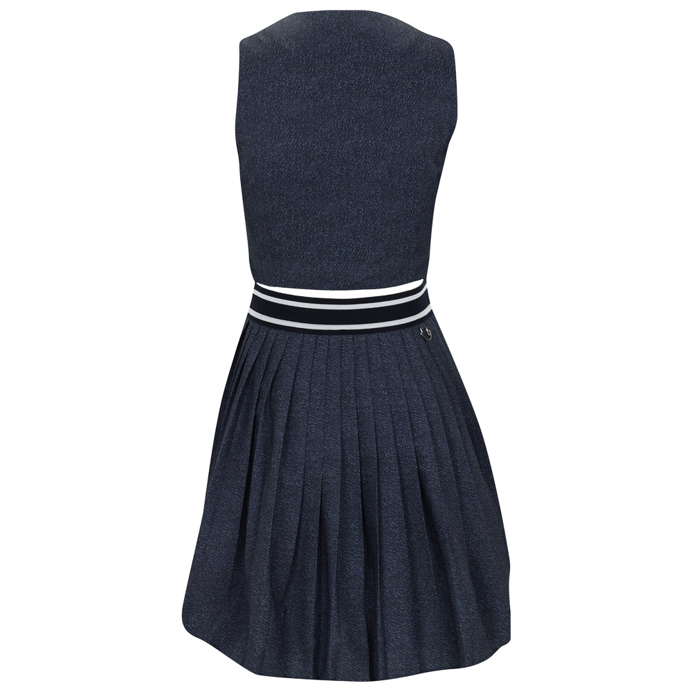 Women's Pleat Sleeveless Dress - Fairway Styles