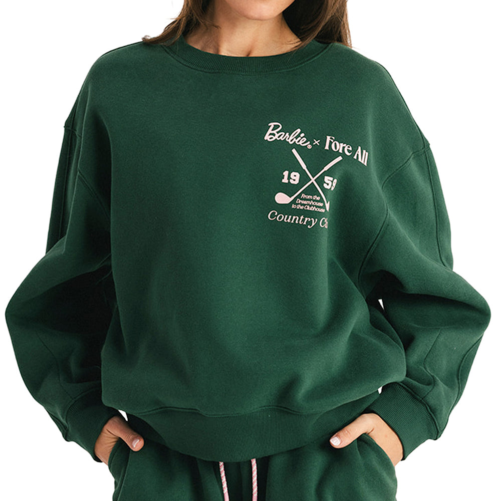 Fore All x Barbie™ Women's Country Club Crewneck Sweatshirt