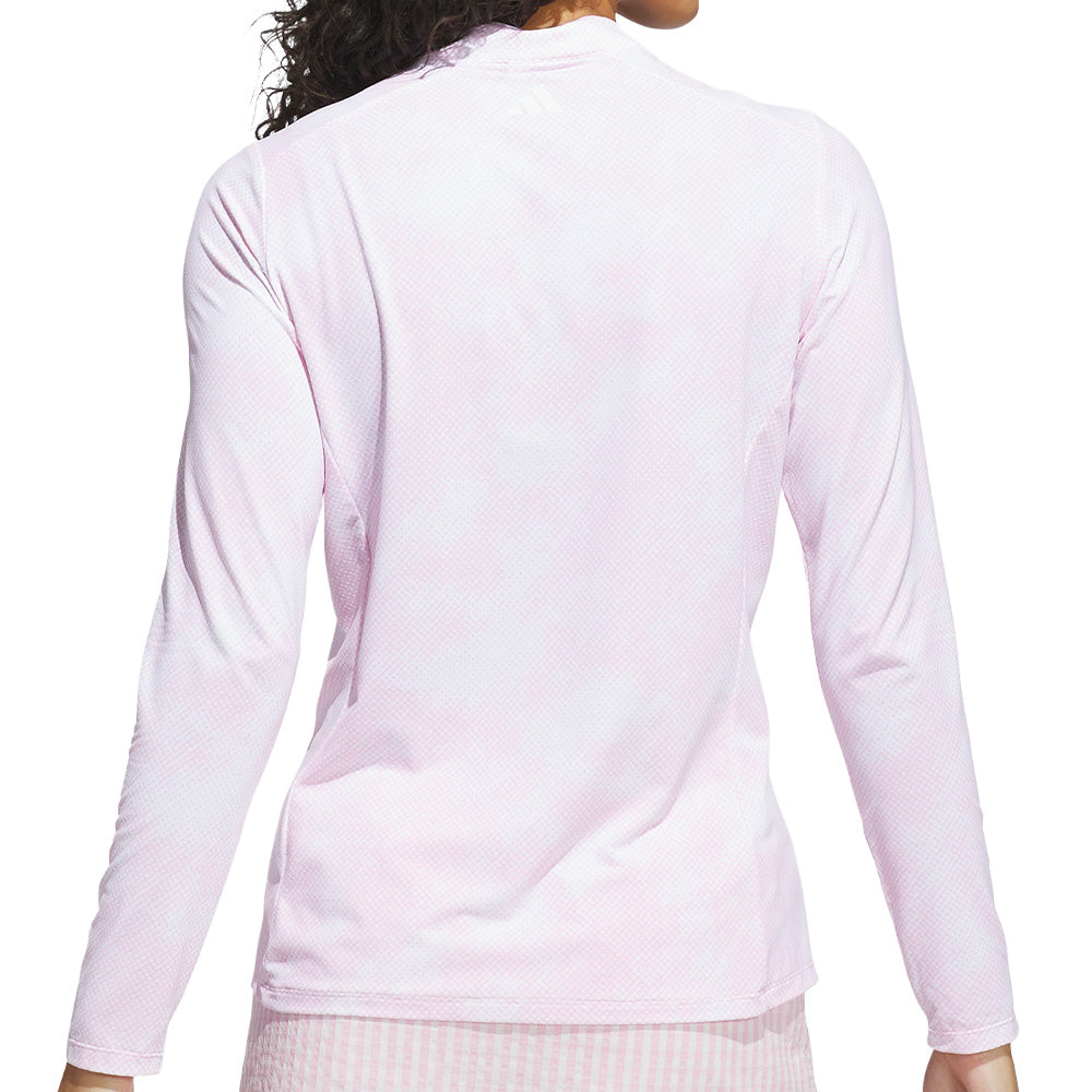Women's Ultimate365 Printed Long Sleeve 1/4 Zip Mock Neck Top