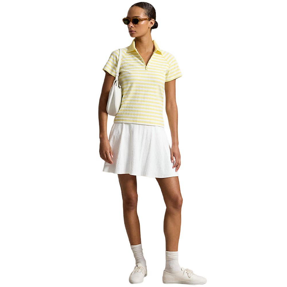 Women's Striped Cable 1/4 Zip Polo