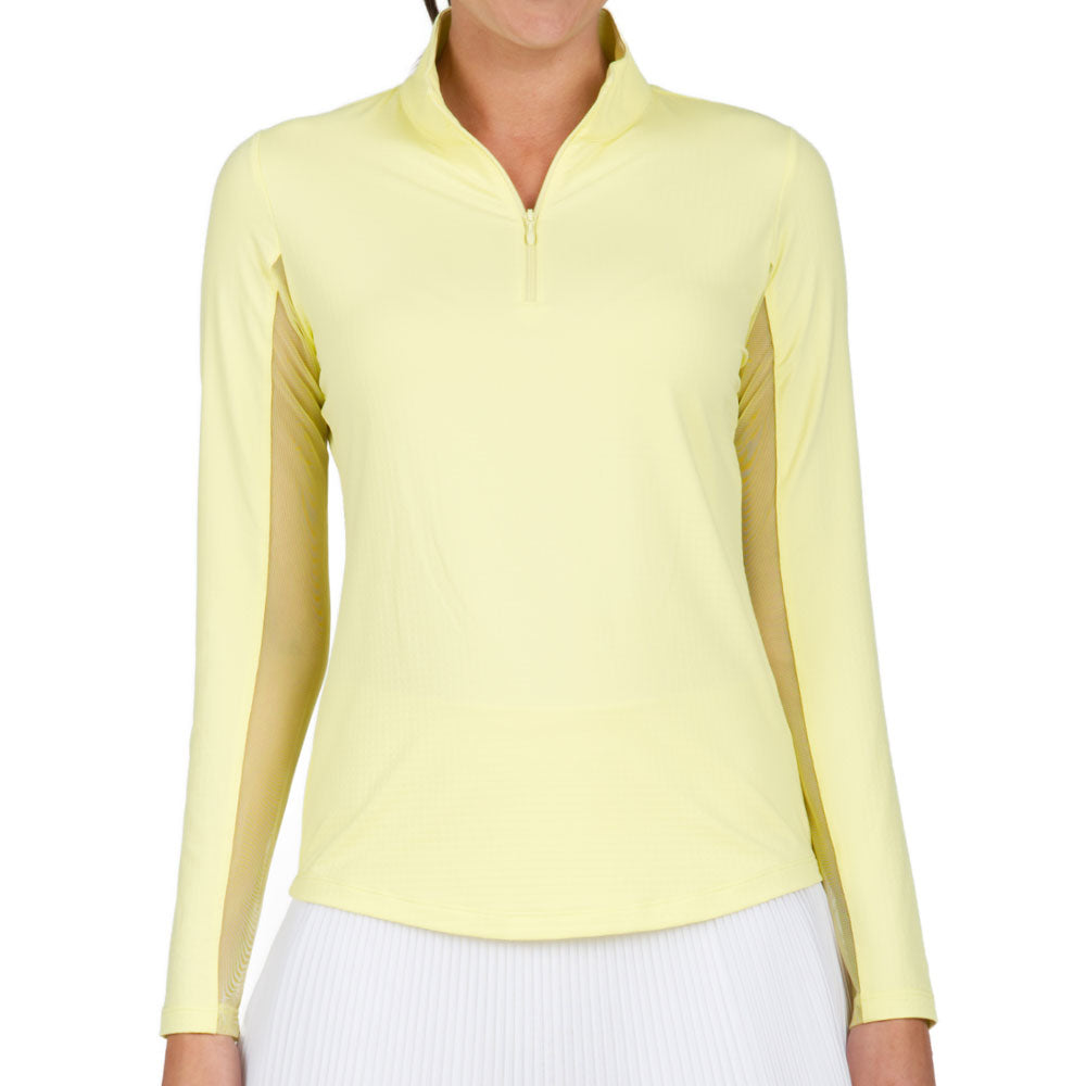 Women's Long Sleeve Mock Neck Top - Solid