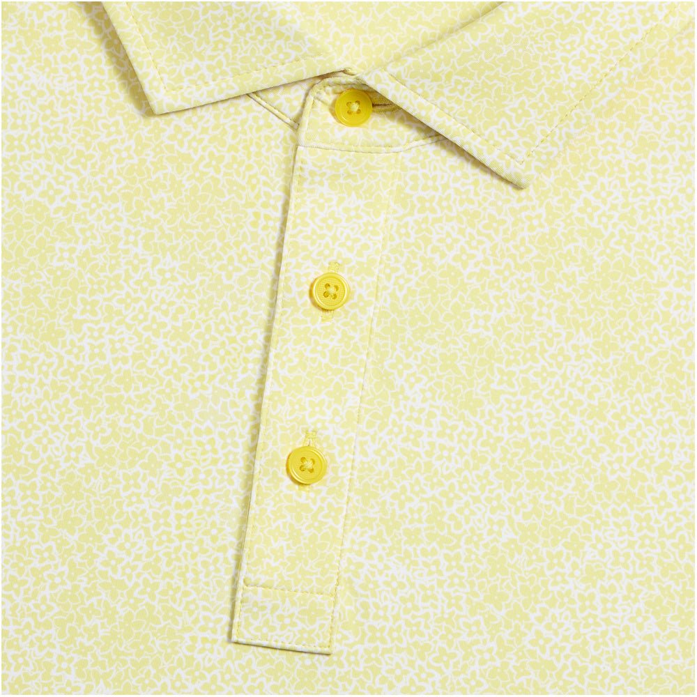 Hydrangea Print Tech Jersey Polo
