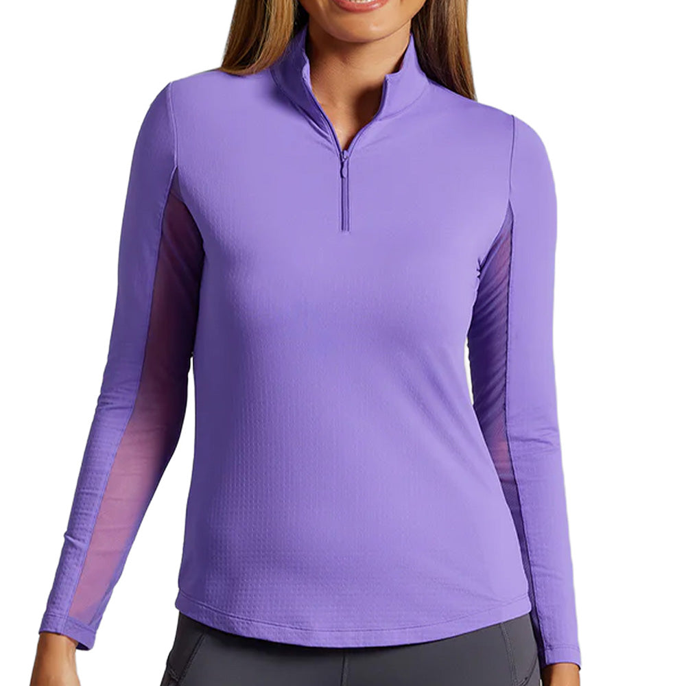Women's Long Sleeve Mock Neck Top - Solid