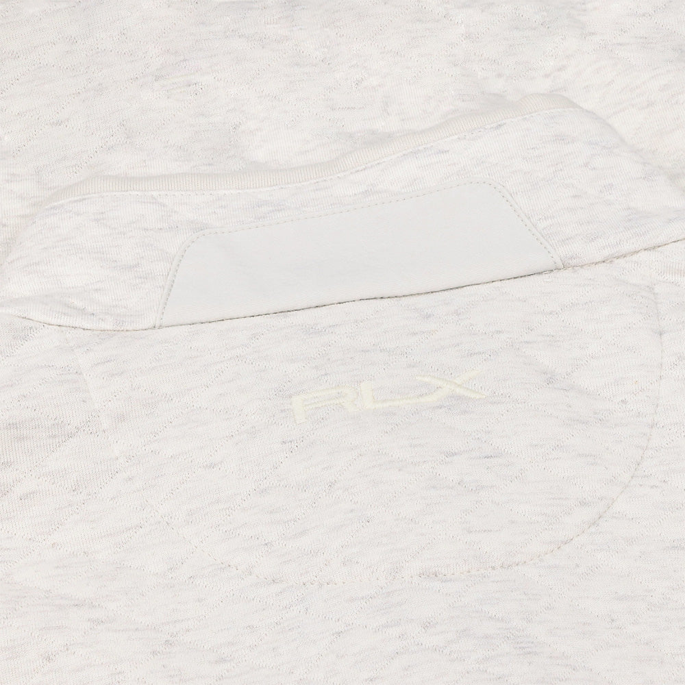 Quilted Double-Knit 1/4 Zip Mock Neck Sweatshirt