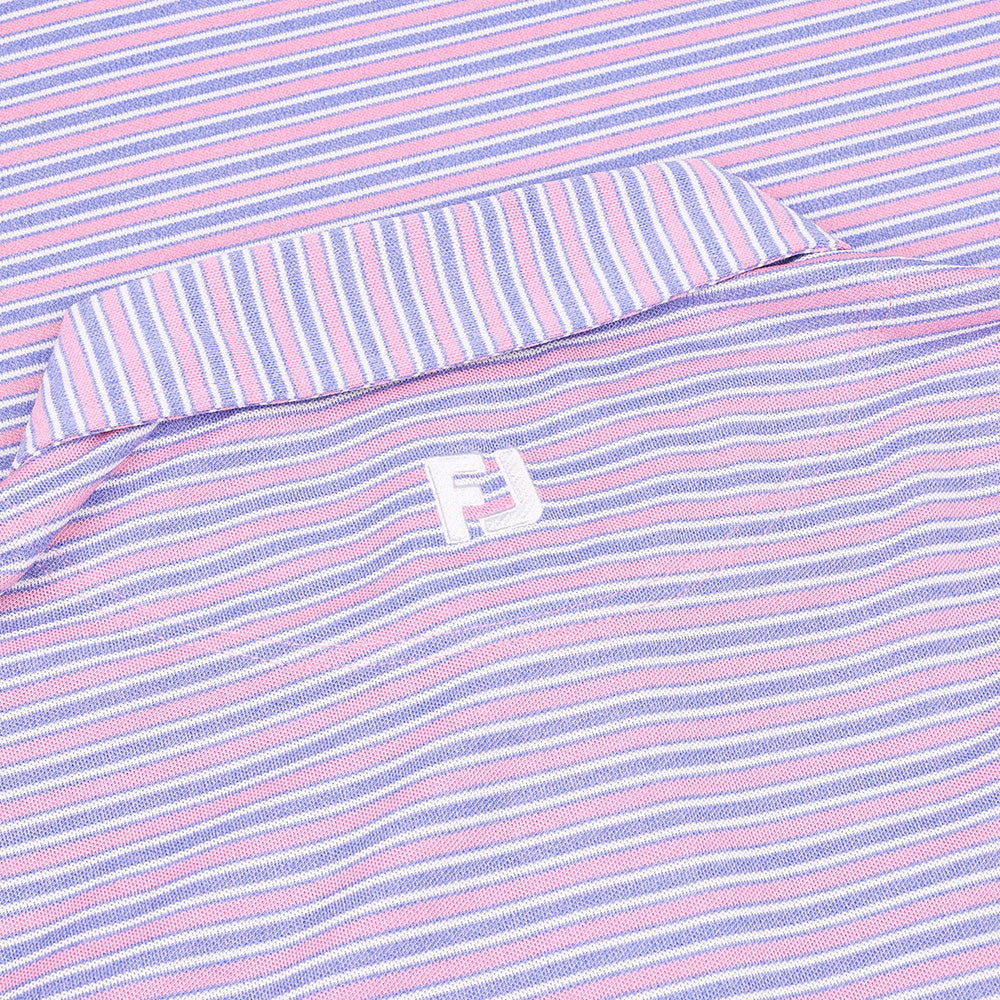 Heather Stripe Pique Polo