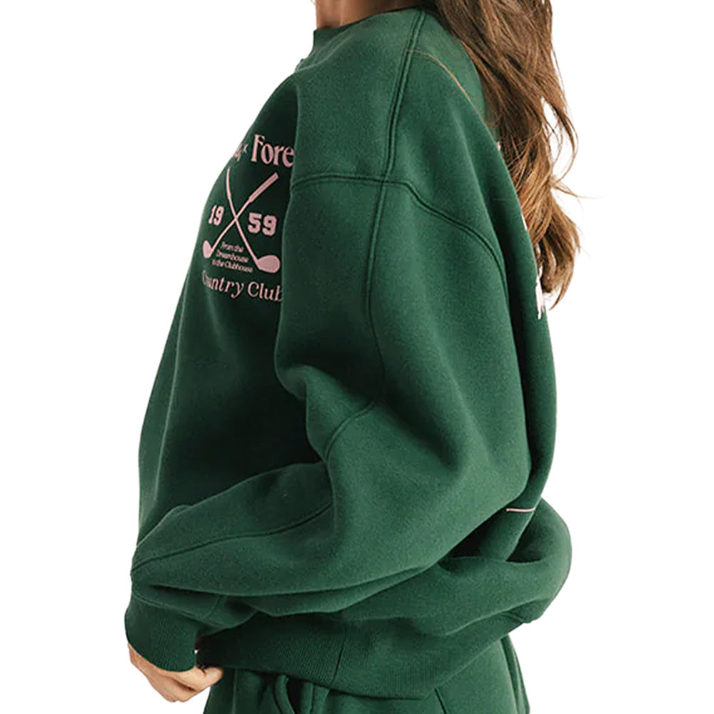Fore All x Barbie™ Women's Country Club Crewneck Sweatshirt