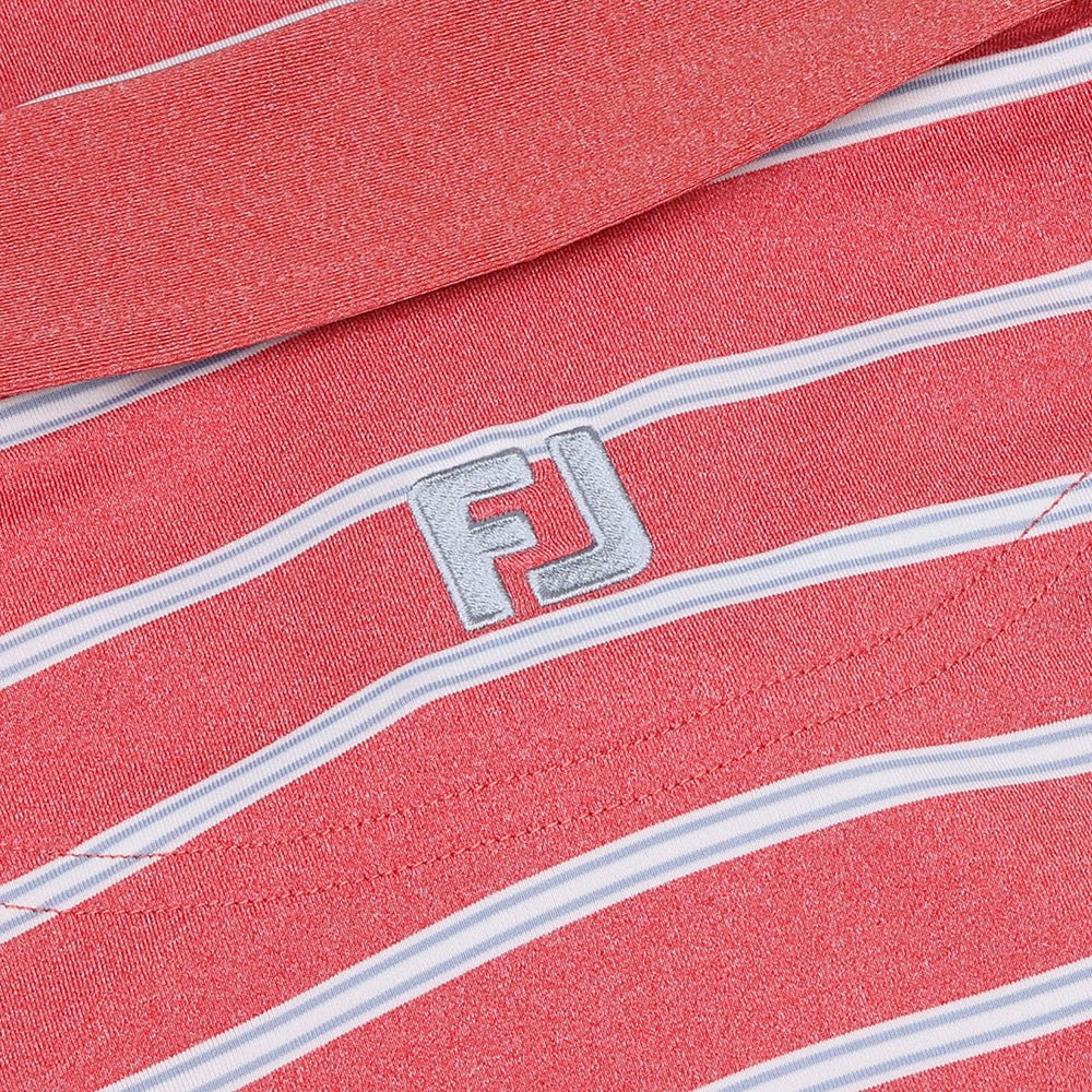 Open Stripe Heather Polo