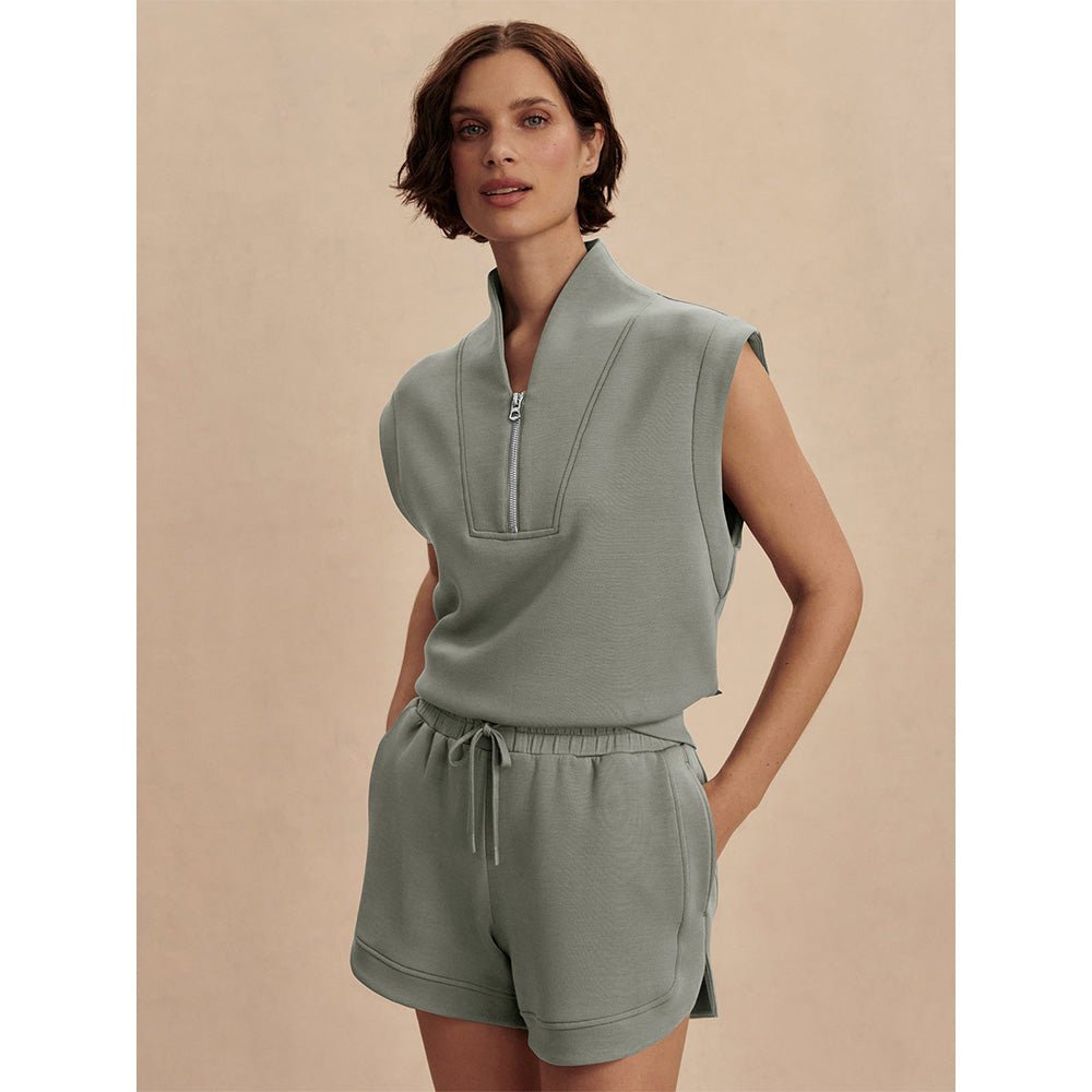 Women's Loretta Sleeveless 1/2 Zip Sweatshirt - Fairway Styles