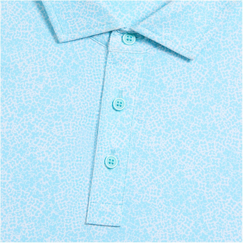 Hydrangea Print Tech Jersey Polo