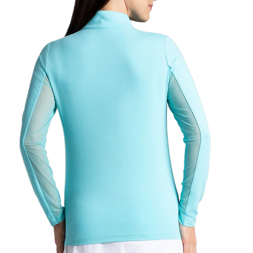Women's Long Sleeve Mock Neck Top - Solid