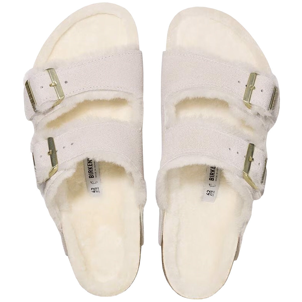 Women's Arizona Shearling Sandals - Suede Leather