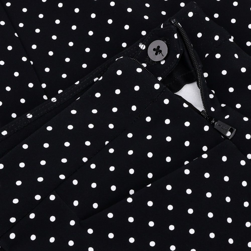 Women's Polka-Dot Stretch-Twill Pants