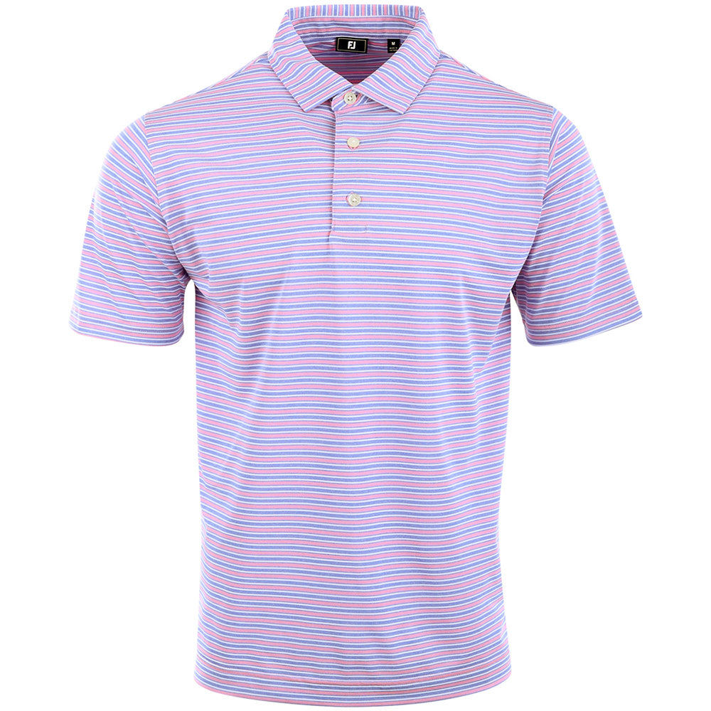 Heather Stripe Pique Polo