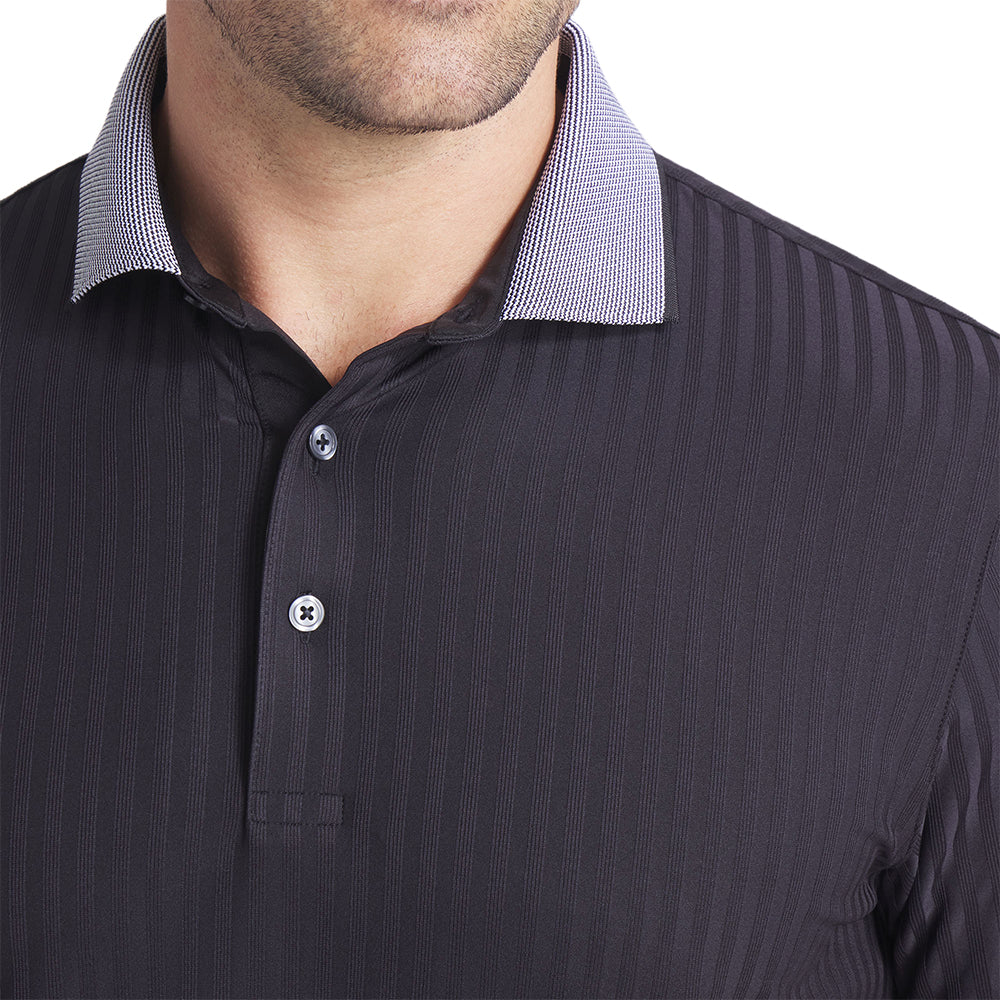 MATTR Stripe Jacquard Polo
