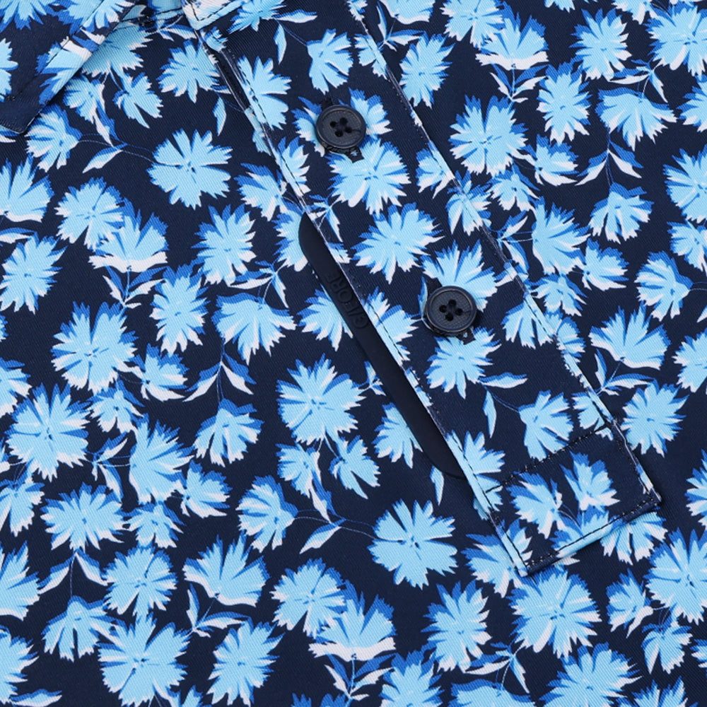 Optic Floral Tech Stretch Jersey Polo