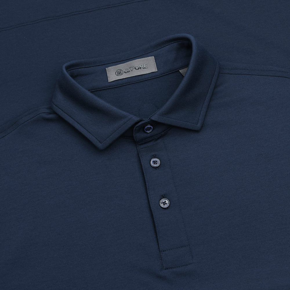 All Play Tipped Fine Stretch Pique Long Sleeve 1/4 Zip Polo