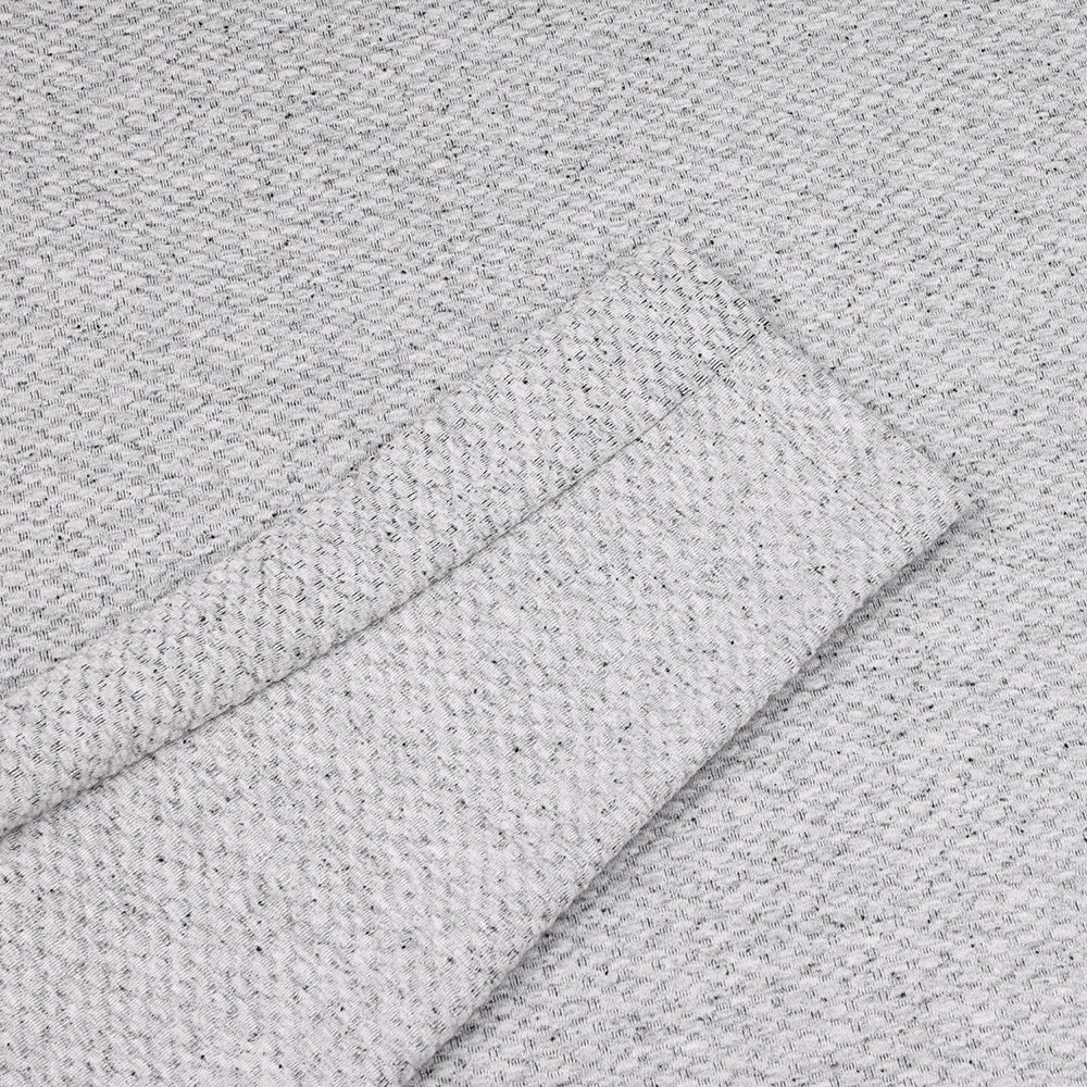 Solid Popcorn Stitch 1/4 Zip Mock Neck Pullover