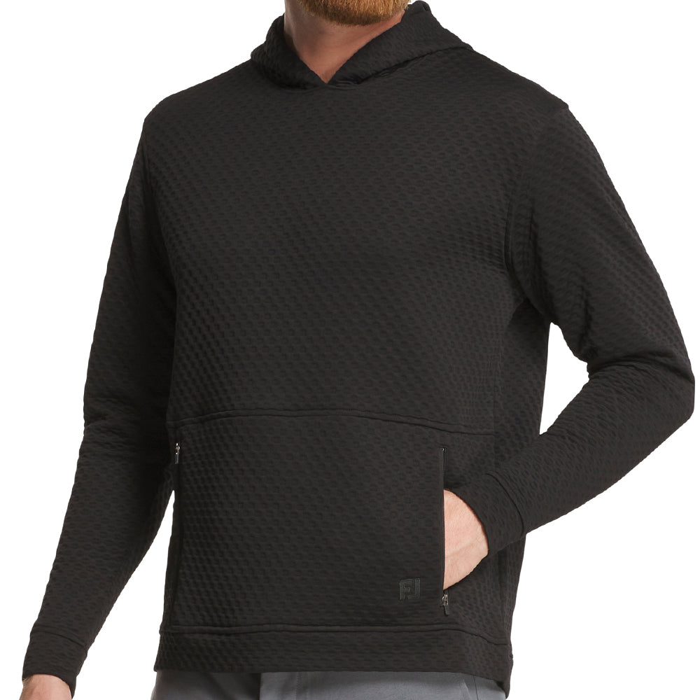 Textured Knit Hoodie