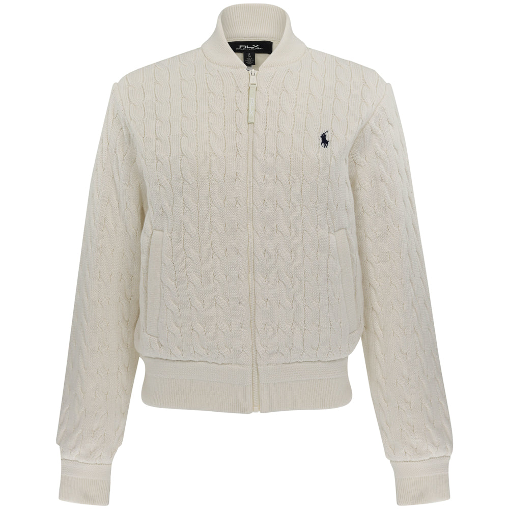 Women's Hybrid Cable-Knit Bomber Jacket