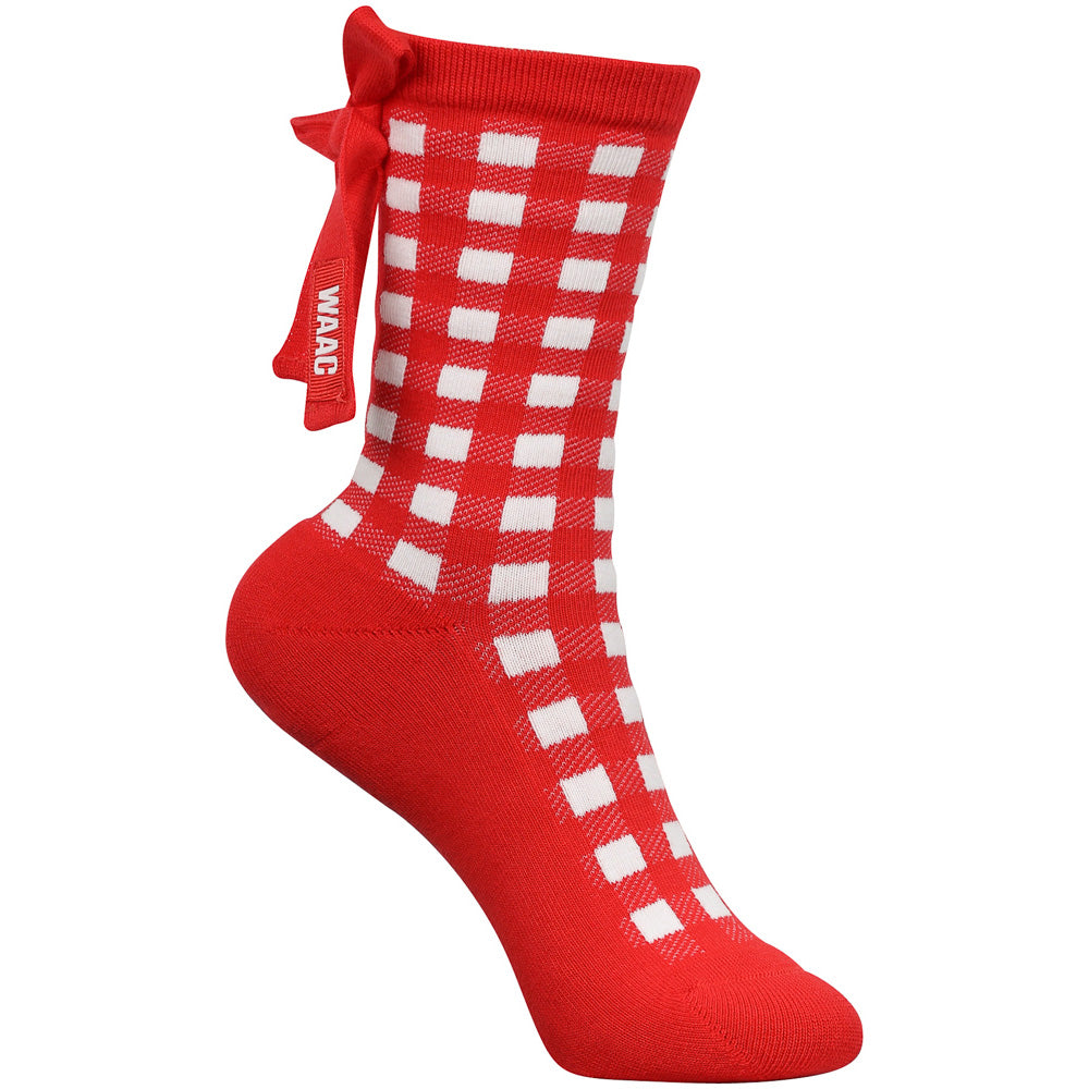 Women's Check Ribbon Socks