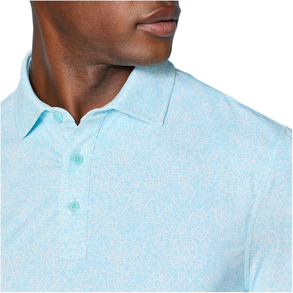 Hydrangea Print Tech Jersey Polo