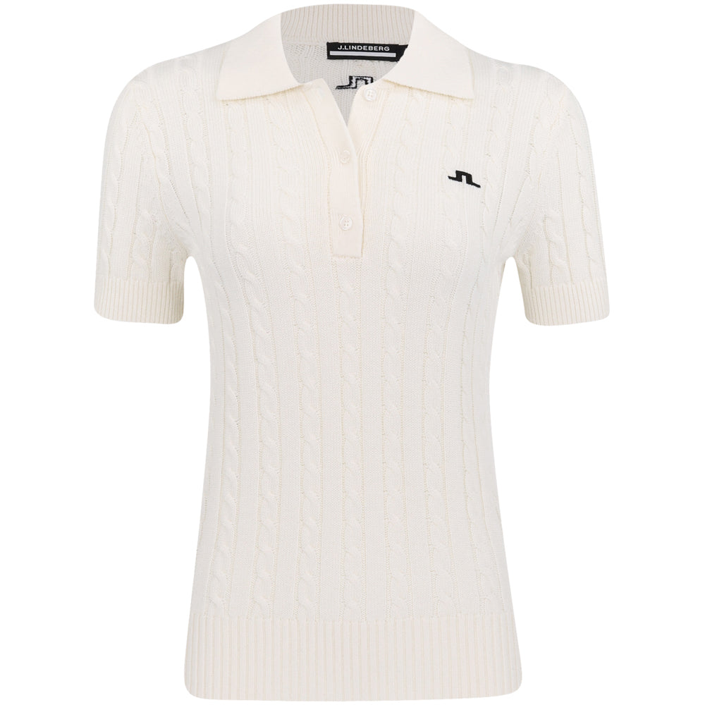 Women's Kinsley Cable Knit Wool Polo