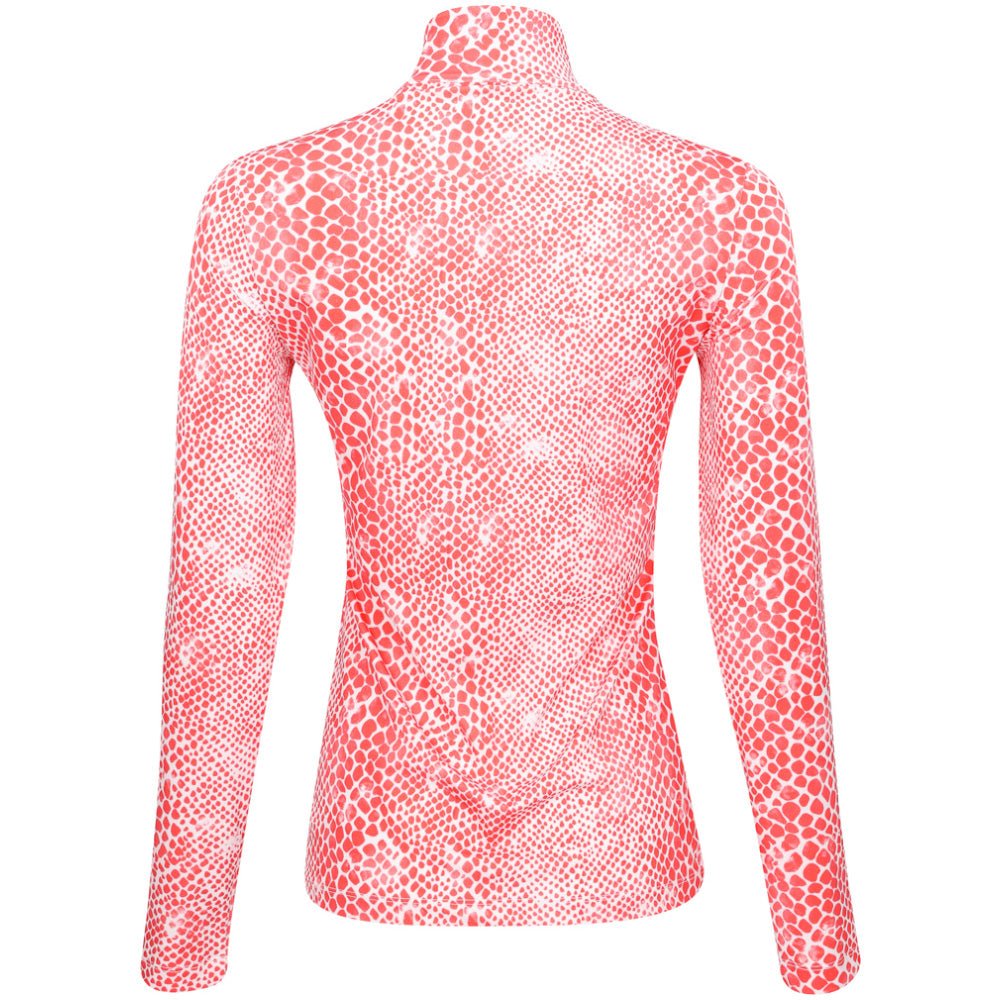 Women's The Snakeskin Long Sleeve 1/4 Zip Mock Neck Top - Fairway Styles